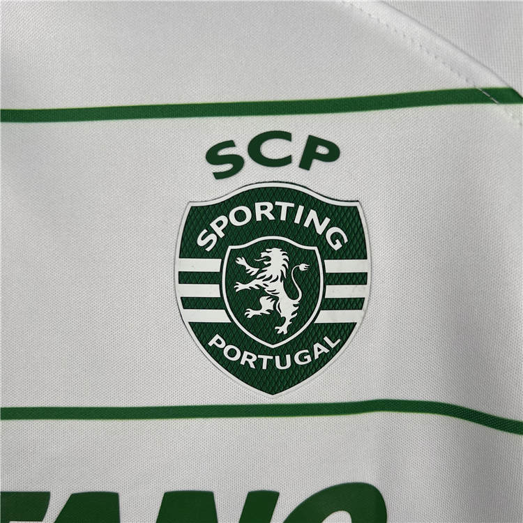 Sporting Lisbon 23/24 Away White Football Shirt Soccer Jersey - Click Image to Close